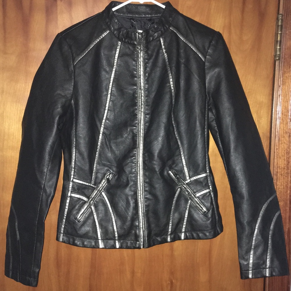 Coalition LA vegan leather moto jacket